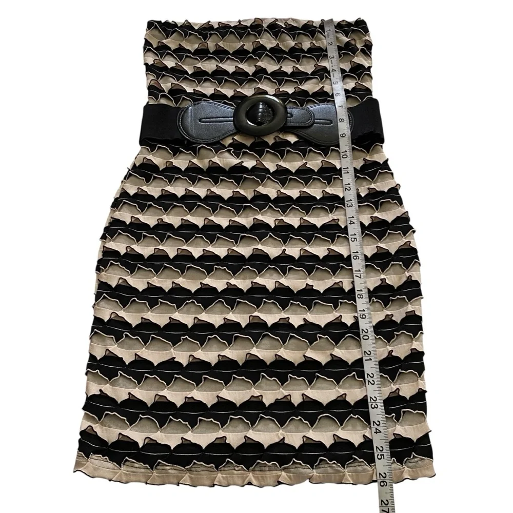 Lipstick Brand Strapless Belted Fitted Sexy Cocktail Dress Size Medium Junior